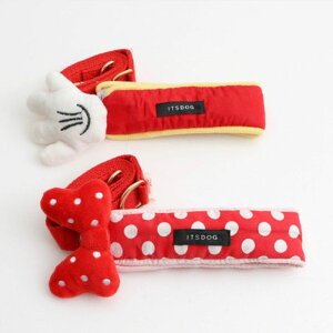 [yITS DOGzDisney Mickey Minnie Ribbon Leash ؍ pi hbOObY [h p[h ̃[h U[h fBYj[ disney ~bL[