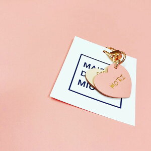 \̔ymaison de miuzHeart Leather Name Tagi2j ؍ uh 킢  v[g ^ obO qD ̎qObY ̎q ^I l[^O UObY NEW  z_[