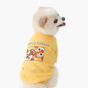 ���[�yITS DOG�zDisney peekaboo coton t-shirt(Yellow) �؍� ���p�i �h�b�O�O�b�Y T�V���c �X���[�u���X �h�b�O�E�F�A ���� ���̕� ���^�� ���^����