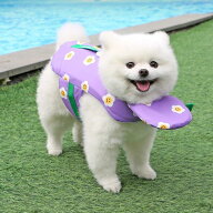 即納【ITS DOG】Ice Popping Life Jacket（Purple Daisy） 韓国 犬用品 ドッググッズ ライフジャケット …