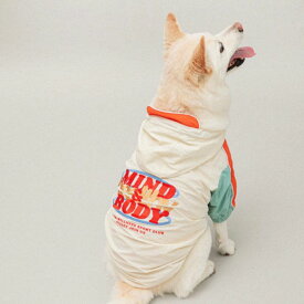 ※予約販売【BITE ME】Runday Wind Breaker - Large Dog（Ivory）