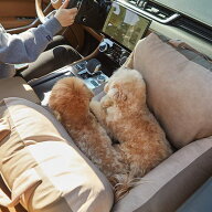 即納【BARBICHON】BARBICHON CAR SEAT LEATHER（Beige） カーシート ドライブバッグ レザー ダウンフィル…