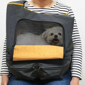 ※予約販売【INSIDE DOG & CAT】 Health maintenance care bag（グレー/イエロー） 韓国 ブランド かわいい おしゃれ プレゼント 小型犬 バッグ スリング リュック キャリーバッグ NEW 軽量 犬 猫 雨