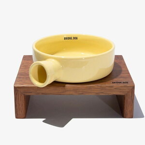 即納【BRIDGE.DOG】BRIDGE PAN(BABY YELLOW)艶あり 犬用品 ドッググッズ フードウェア 犬お皿 フードボウル 餌皿 水飲み 給水器 餌 エサ