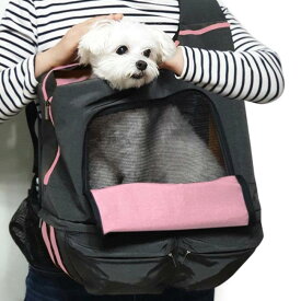 ※予約販売【INSIDE DOG & CAT】 Health maintenance care bag（グレー/ピンク） 韓国 ブランド かわいい おしゃれ プレゼント 小型犬 バッグ スリング リュック キャリーバッグ NEW 軽量 犬 猫 雨