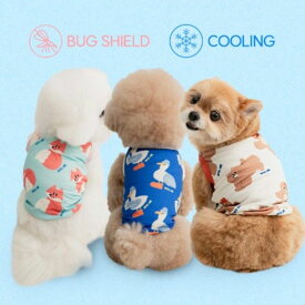 即納【BITE ME】Bug Shield Cool Vest（3 colors） 犬服 ドッグウェア 犬の服 スリーブレス 犬用品 ドッググッズ 小型犬 小型犬服 夏 夏服