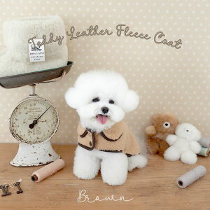 [ynear by uszTeddy Leather Fleece CoatiBrownj  hbOEFA ̕ ^ ^ pi hbOObY h ~ ~