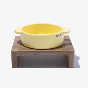 即納【BRIDGE.DOG】BRIDGE POT(BABY YELLOW)艶あり 韓国 犬用品 ドッググッズ フードウェア 犬お皿 フードボウル 餌皿 水飲み 給水器 餌