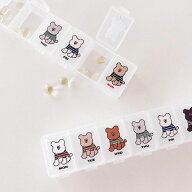 即納【CRR】Daily Pill Case Poodle 韓国 犬用品 ドッググッズ 猫用品 猫グッズ プラスチック ピルケース…