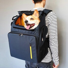 ※予約販売【INSIDE DOG & CAT】Inside L Backpack1（グレー/イエロー） 韓国 ブランド かわいい おしゃれ プレゼント 小型犬 バッグ スリング リュック キャリーバッグ マット トイレ NEW 夏 冬 お出かけ
