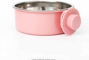 ペットボウル ペットぶら下げボウル 固定 ペットぶら下げボウル ペット食器 滑り止め こぼれ防止 取り付け簡単 ペット 餌入れ ステンレス 犬用 猫用 小動物用 食器 給水器 固定 ケージ用 ペ