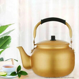 大型やかん 昔なつかし アルマイト やかん 湯沸し アルミ ながら 金色 ゴールド ケトル ケットル 10リットル 業務用 家庭用 ケットル やかん 大容量 アルミニウム 広口 絶縁ハンドル 湯沸かし 耐久性 お手入れが簡単 軽量 持ち運び便利 ピクニック用