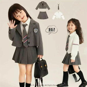 子供スーツ 卒業式スーツ 入学式 4点セットJK制服 ガールズ ジャケット プリーツスカート ネクタイ シャツ フォーマルスーツ 女の子 高校生 中学生 入学式 小学生 幼稚園 入園式 卒園式 韓国