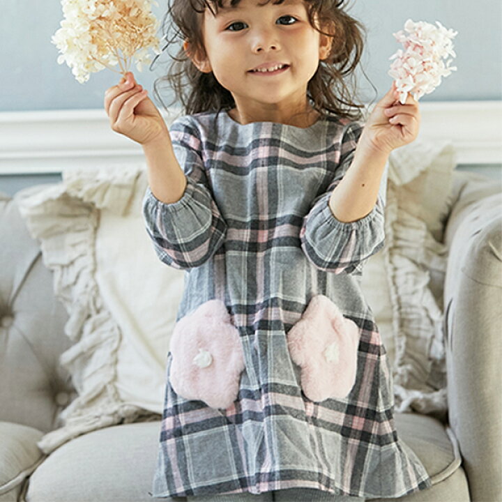 楽天市場 子供服 ワンピース 女の子 長袖 チェック ノーカラー 襟なし 花 ガーリー ギフト ベーシック 普段着 お出かけ 学校 保育園 幼稚園 小学校 公園 秋 春 冬 70 80 90 100 110 1 130 140cm Db126 Dave Bella デイブ