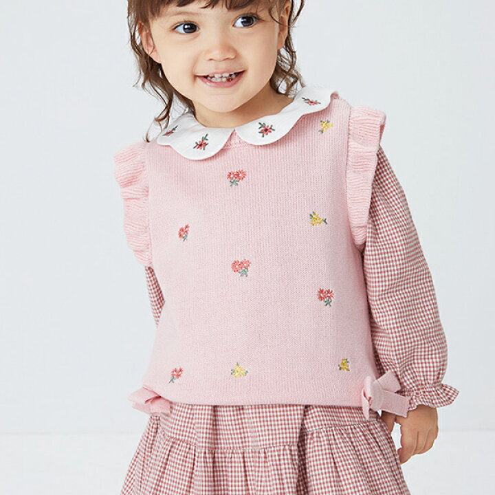 楽天市場 子供服トップス 女の子 長袖 ニット ベスト ピンク 肩フリル 花 刺繍 ベーシック 普段着 お出かけ 学校 保育園 幼稚園 小学校 公園 秋 春 冬 70 80 90 100 110 1 130 140cm Dbz Dave Bella デイブ ベラ 楽天市場 子供服トップス 女の子 長袖 ニット ベスト ピンク 肩フリル 花 刺繍 ベーシック 普段着 お出かけ 学校 保育園 幼稚園 小学校 公園 秋 春 冬 70 80 90 100 110 1 130 140cm Dbz Dave Bella デイブ ベラ
