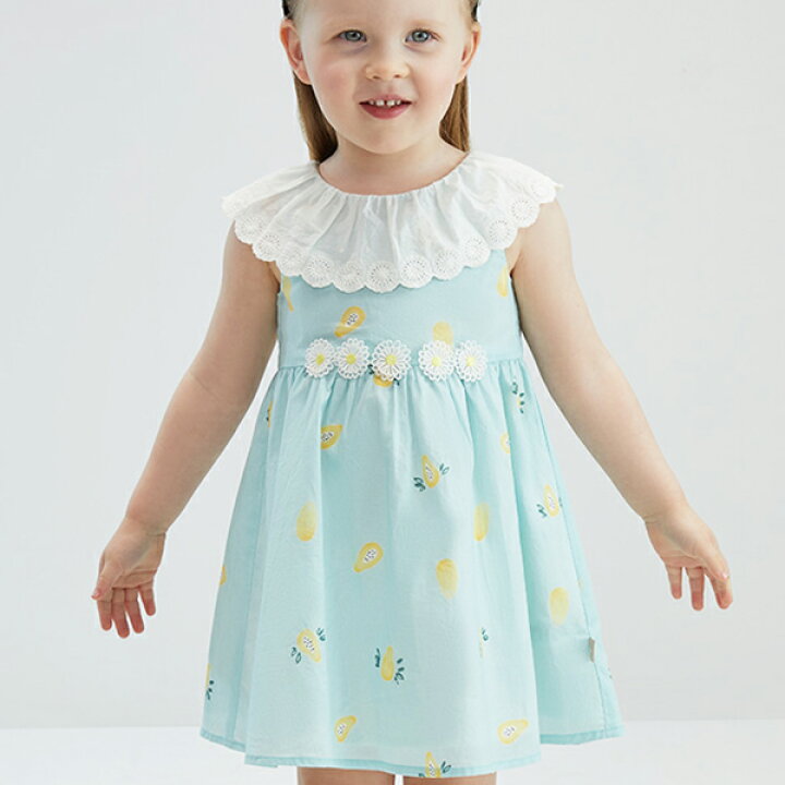 楽天市場 子供服 ワンピース ビックカラー レース フルーツ柄 ウエストマーク フレアスカート パパイヤ 学校 保育園 幼稚園 オケージョン 春 夏 70 80 90 100 110 1 130 Cm Db Dave Bella デイブ ベラ アーバン ミニ スタイル