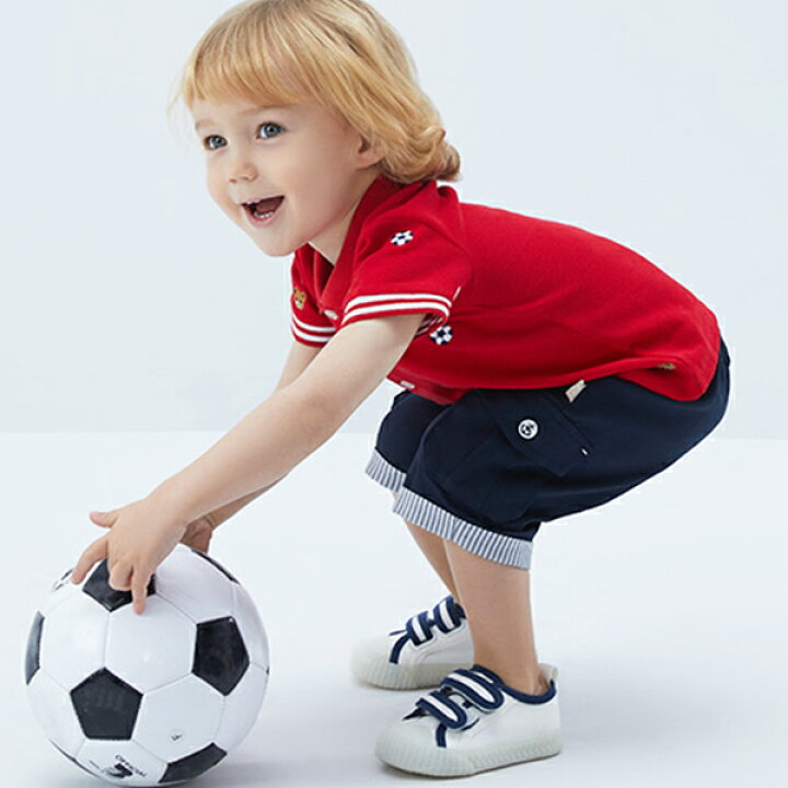 楽天市場 子供服 ポロシャツ 鹿の子 半袖 トップス 男の子 女の子 定番 幼稚園 保育園 サッカー くま スター 柄 ボーイッシュ 春 夏 70 80 90 100 110 1 130 Cm Db Dave Bella デイブ ベラ アーバン ミニ スタイル