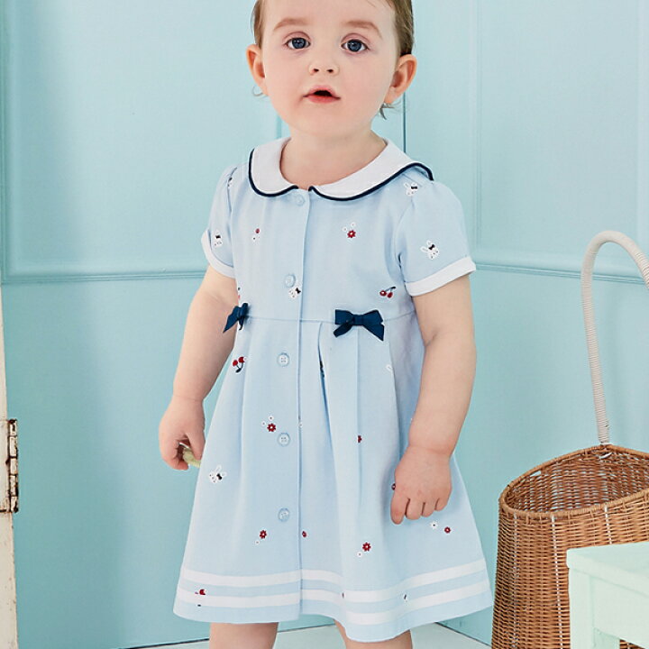 楽天市場 女の子 キッズ 子供服 ワンピース 半袖 ポロワンピース 涼しい セーラー マリン 保育園 幼稚園 通園 通学 カジュアル 春 夏 秋 80 90 100 110 1 130 Cm Db Dave Bella デイブベラ アーバン ミニ スタイル