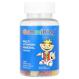 Gummi King Multivitamin and Mineral Supplement, Strawberry/Lemon/Orange/Grape/Cherry/Grapefruit, 60 Count by Gummi King