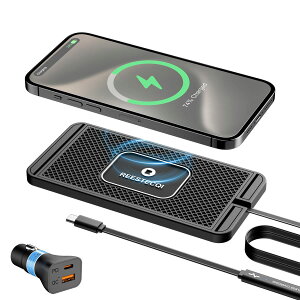 REESTECQI ԗpCX[dpbh 15W CXJ[`[W[pbh Type C CX[d ԗp ~ [PD 40W ԗp[d퍞] Airpods iPhone 15/14/13/12ASamsung S24/S23
