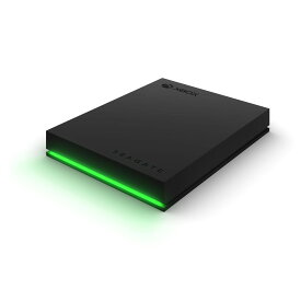 Seagate (シーゲイト) ゲーム用ドライブ Xbox用 4TB 外付け ハードドライブ ポータブル HDD - USB 3.2 Gen 1 ブラック グリーンLEDバー内蔵 Xbox認定 3年間のレスキューサービス付帯 (STKX4000402)