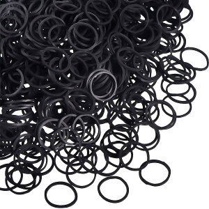 Pack of 1000 Mini Rubber Bands Black Soft Elastic Bands for Kids Hair, Braids Hair, Wedding Hairstyle and More