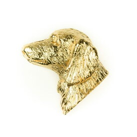 ダックスフンド（ロング） イギリス製 22ctゴールドプレート アート ドッグ ピンバッジ コレクション