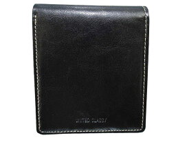 [UNITED CLASSY] 本牛革 財布 ツートンシリーズ メンズ ヴィンテージ加工 5.二つ折り-189 黒
