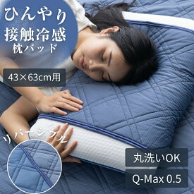 【ゲリラ★2点以上で15%OFFCP】 枕パッド 冷感 リバーシブル 冷感枕パッド 枕カバー 抗菌防臭 大きいサイズ 47×58cm 洗える 丸洗いOK ウォッシャブル ひんやり 接触冷感 冷感枕カバー さらっと 吸水速乾 夏用 冷感マット 敷きパット ベッドシーツ 寝具 極涼