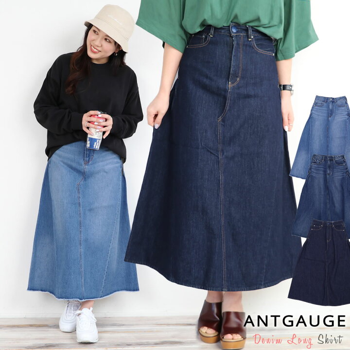 楽天市場】Antgauge アントゲージ Aライン デニム ロング 5P スカート 