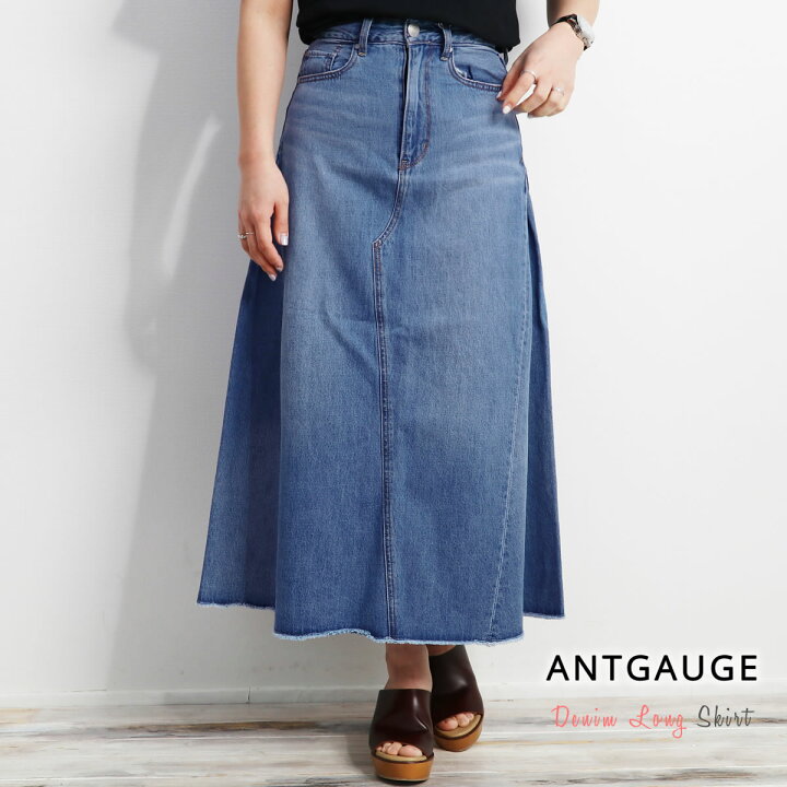 楽天市場】Antgauge アントゲージ Aライン デニム ロング 5P スカート 