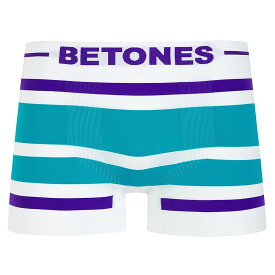 【AKER】ビトーンズ BETONES アケル パープル×スカイグリーン ボクサーパンツ アンダーウェア 下着 インナー メンズ レディース ユニセックス フリーサイズ ペアパンツ お揃い 速乾 伸縮 プリント シームレス ギフト かわいい おしゃれ urbene アーベン 楽天 普段使い