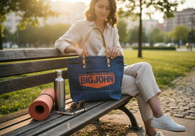 【 職人仕立ての本格派 大きめタイプ 】ビッグジョン 本革ハンドル ユーズドウォッシュ デニムトートバッグ BIG JOHN カバン 鞄 ( VBTT57-BJSW ) BIGJOHN 定番 日本製 男女兼用バッグ レディース メンズ ジーンズ工場で製造 おしゃれ アーベン 普段使い 実用的 2026年 楽天