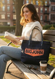 【 職人仕立ての本格派 大きめタイプ 】ビッグジョン 本革ハンドル ノンウォッシュデニムトートバッグ BIG JOHN カバン 鞄 未洗い ( VBTT57 ) BIGJOHN 定番 日本製 男女兼用バッグ レディース メンズ ジーンズ工場で製造 おしゃれ アーベン 普段使い 実用的 2026年 楽天