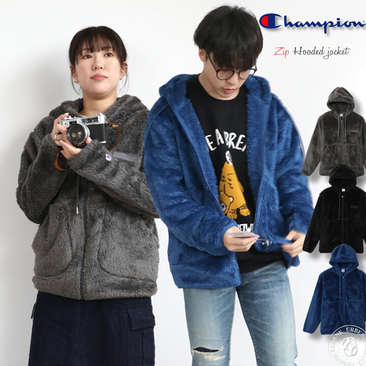 楽天市場】パーカー チャンピオン Champion 長袖 ボアフリースフード 