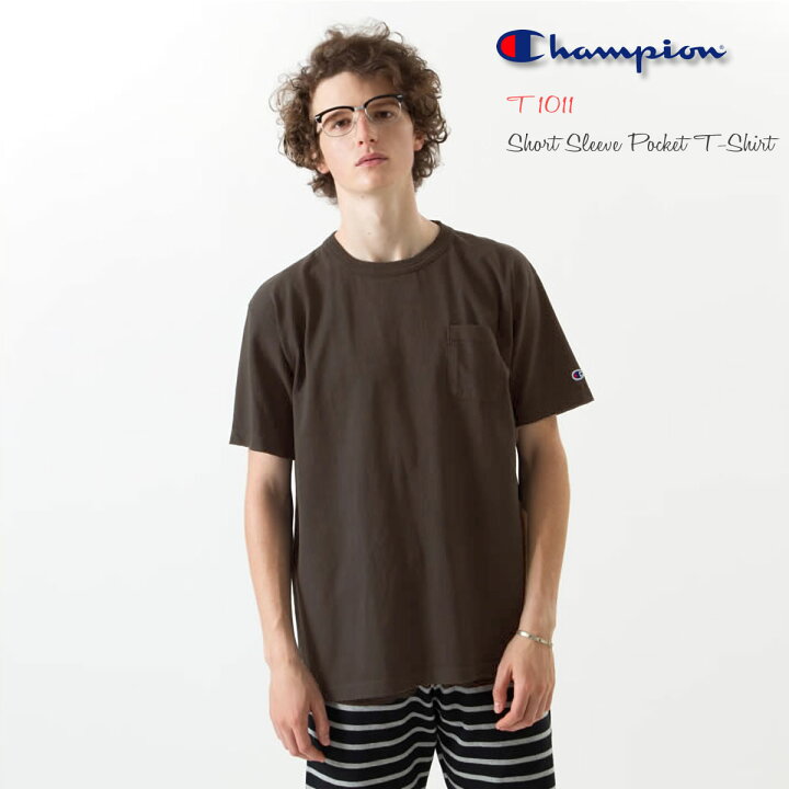 T1011 [チャンピオン] Tシャツ 半袖 T1011 ヘビーウェイト USAコットン 丸胴仕様 ポケットTシャツ ティーテンイレブン ショー