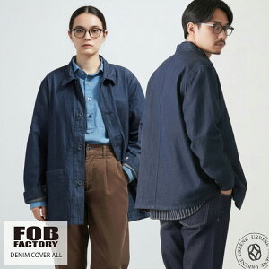 �y ���{�� �zFOB FACTORY �W���o�u�G�R�b�g�� 10oz �f�j���J�o�[�I�[�� �~���^���[�W���P�b�g �����Y DENIM COVER ALL ( F2447 ) �C���f�B�S ���[�N�W���P�b�g �A�E�^�[ �R�[�g ������� ���������� �o�N