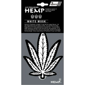 【3枚組】HEMP ヘンプ 3P 吊り下げ エアーフレッシュナー カーフレグランス ホワイトムスク White Musk (nax-52) 芳香 Airfreshener 芳香剤 リビング 車内 お部屋 トイレ オフィス メンズ レディース 車用品 カー用品 カーアクセサリー 楽天 おしゃれ アーベン 2024年