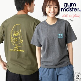 プリントTシャツ ジムマスター Gym Master レッツゴーフィッシングショートスリーブカットソー 半袖 7.4oz ( G321701 ) LET'S GO FISHING Tee バックプリント クルーネック カットソー かわいい レディース メンズ gymmaster アーベン 送料込み 2024年 春夏スタイル