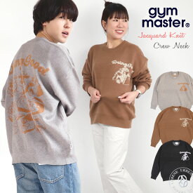 ニット ジムマスター Gym Master ニットソー ジャガードニット Doing Good クルーネック ( G421728 ) アニマル 動物 LOVE&PEACE アウトドア リラックス感 男女兼用 ペアルック レディース メンズ gymmaster おしゃれ アーベン 2025年 チクチクしない 秋冬スタイル 楽天
