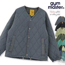 ジャケット ジムマスター Gym Master アウター リップストップ キルティングノーカラージャケット ( G433791 ) Sorona ソロナ アウトドア 男女兼用 レディース メンズ gymmaster キャンプ スナップボタン キルティングジャケット 軽量 防寒着 おしゃれ アーベン 秋冬スタイル