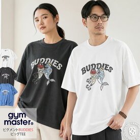 Gym Master ジムマスター Tシャツ メンズ レディース 半袖 綿100 プリントTシャツ ビッグT グラフィックT ピグメント染め ボックスシルエット BUDDIES ビッグTEE G733788 クルーネックTee レディース メンズ アーベン 送料込み 春夏スタイル_gym_mtt