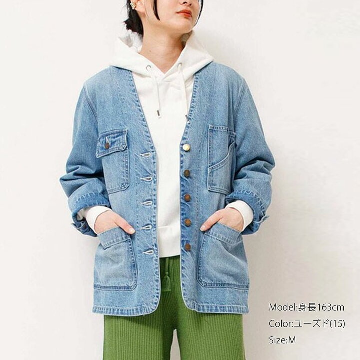 楽天市場】ジョンブル デニム ノーカラー カバーオール ジャケット  
