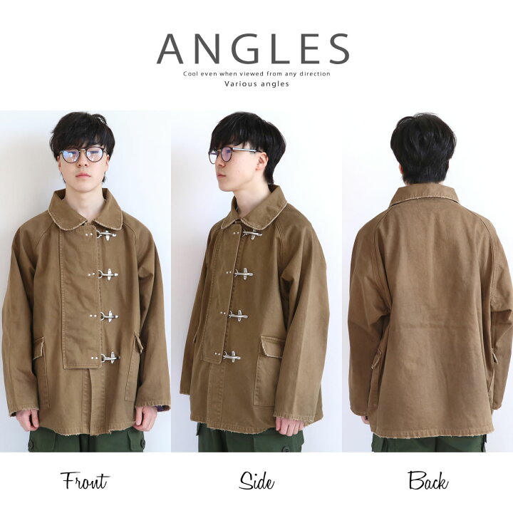 2011allover30   楽天市場】【20％OFFセール】アウター アトリエ ウェルズ by ジョンブル カツラギオーバーダイファイヤーマンジャケット ATELLIER  WELLS BY JOHNBULL ( WY241L04 ) カバーオールジャケット ミリタリー 消防士 ワークウェア アメカジ カジュアル  トグル使いデザイン John ...