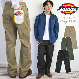 Dickies ディッキーズ カラーパンツ TCツイル カーゴパンツ ( wd5832 ) ワークパンツ ルーズストレート メンズ ゆったり リラックスフィット フラップポケット Dカン アメカジ 耐久性 送料無料 カジュアル ワークウェア 楽天 おしゃれ アーベン 普段使い 実用的