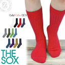 【最大5000円クーポン配布】THE SOX 靴下 ザ ソックス ソリッドカラー リブソックス レギュラーソックス 無地靴下 (161-8002) 1P メンズ レディース カラフル ロング スニーカー フットウェア ビジネスソックス フォーマルソックス 楽天 おしゃれ アーベン 普段使い 実用的