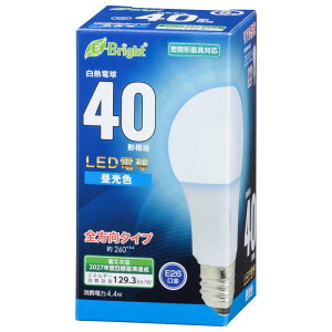 �I�[���d�@ LED�d��(40�`����/569lm/�����F/E26/�S�����z��260°/���`���Ή�) LDA4D-G AG27