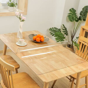 AHAZIAH���� �e�[�u���N���X PVC �e�[�u �� �}�b�g 90x180cm ���L �k�݂Ȃ� �����` PVC�� �f�X�N�}�b�g ����1.5mm �h�� ����h�~ �������H ��` �e�[�u���J �o �[ �̓J�X�^�}�C�Y�\�ł�