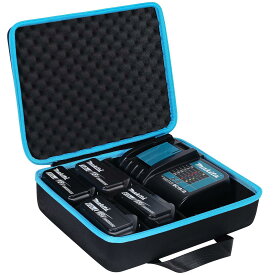 【Khanka 収納ケース】 互換品 Makita マ キ タ リ チ ウ ム イ オ ン バッ テ リー40V 36V 18V 10.8V 14.4V 12V 7.2Vと充電器（ケースのみ）