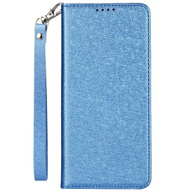 Elick Xperia 1 II SO-51A SOG01 ケース カ バ ー 薄型 手帳型 高級PUレザー エクスペリア1 II SOG01 SO-51A ケース マグネット式 ベルトなし ストラップ付き カード収納 Xperia SO-51A ケース スマホケース ブルー